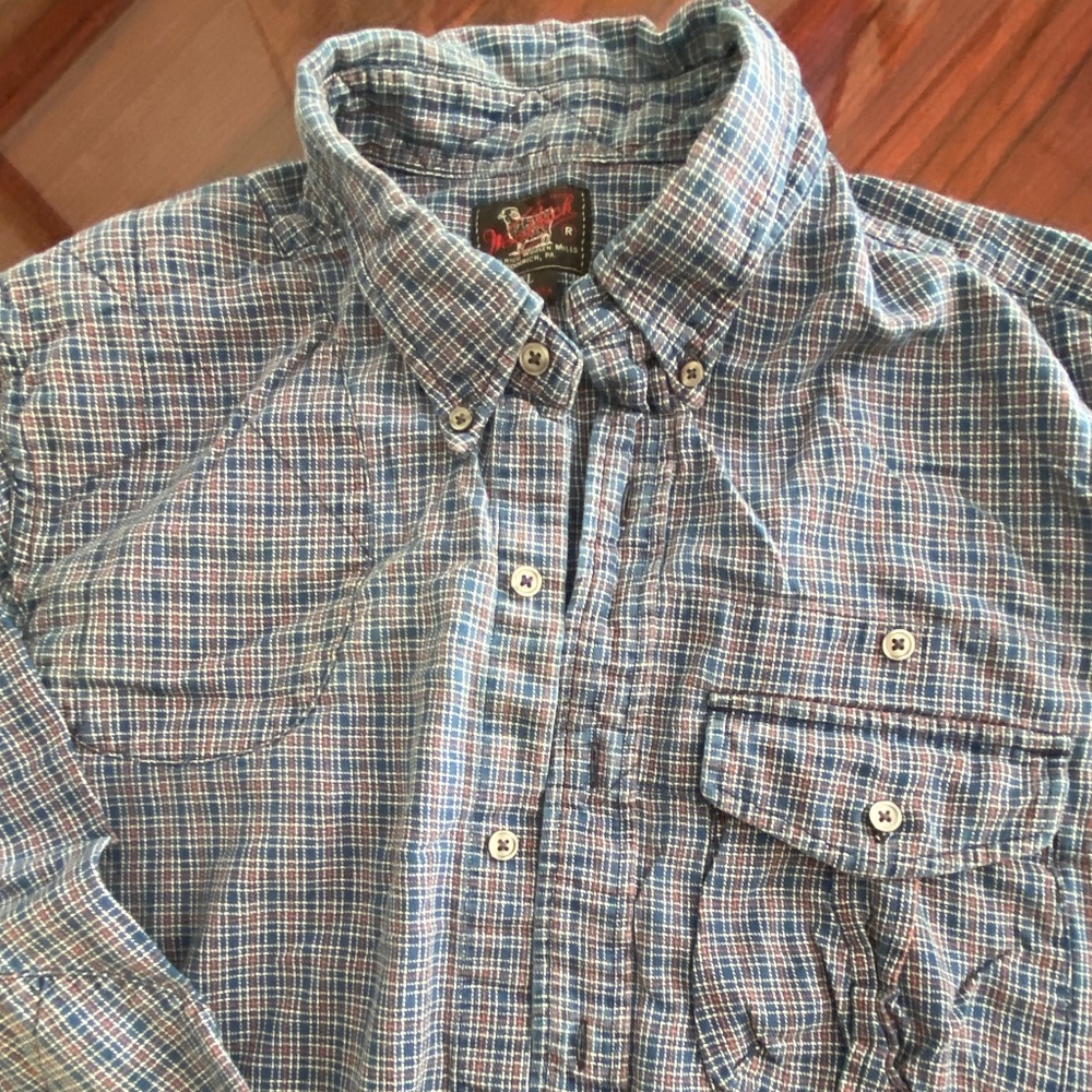Vintage Woolrich Blue Plaid Men’s Plaid shirt XL